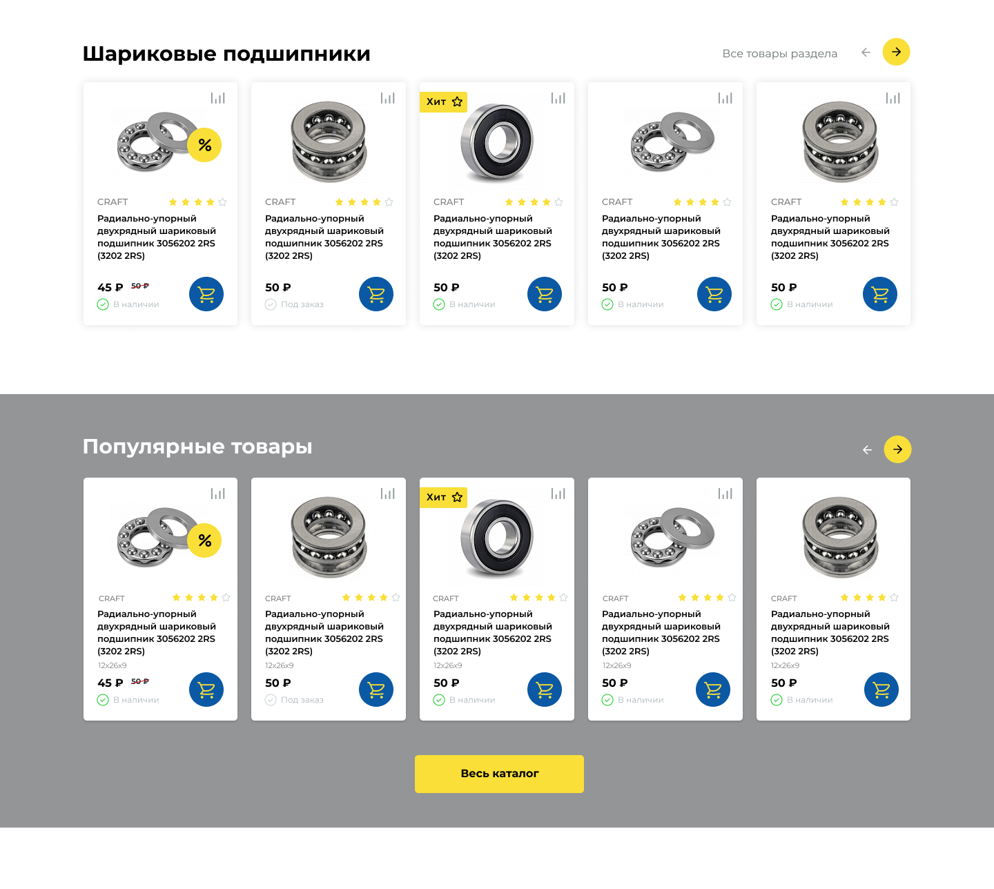 Карточки товара